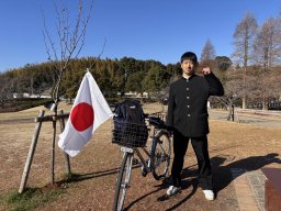 クラファンで72万達成！東浦町の高校生・河野さんがママチャリで日本縦断